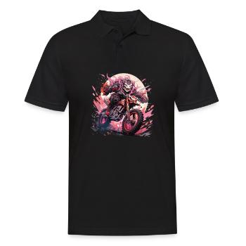 Skull Skull Motocross Dirt Bike - Polo Homme - noir - Devant - Kai (181cm)