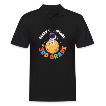 Back To School Day Ready to Explore 3rd Grade - Männer Poloshirt - Schwarz - Vorne - Kai (181cm)