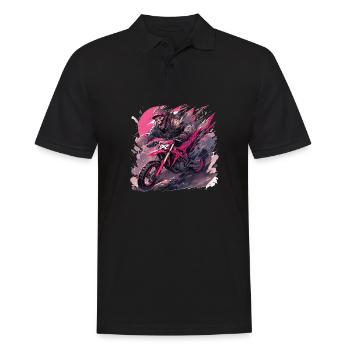 Skull Skull Motocross Dirt Bike - Polo Homme - noir - Devant - Kai (181cm)