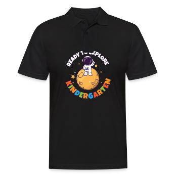 Back To School Day Ready to Explore Kindergarten - Männer Poloshirt - Schwarz - Vorne - Kai (181cm)