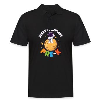 Back To School Day Ready to Explore Pre-K - Männer Poloshirt - Schwarz - Vorne - Kai (181cm)