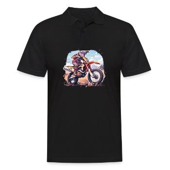 Motocross Kids - Men's Polo Shirt - black - Front - Kai (181cm)
