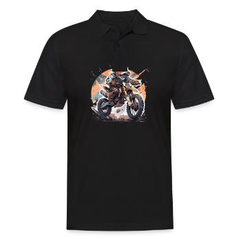 Motocross Kids - Men's Polo Shirt - black - Front - Kai (181cm)