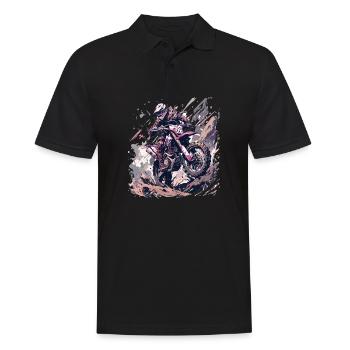 Supermotard Motocross Moto Moto Moto - Polo Homme - noir - Devant - Kai (181cm)