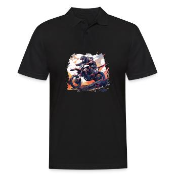 Supermotard Motocross Moto Moto Moto - Polo Homme - noir - Devant - Kai (181cm)