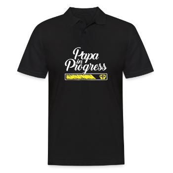 Pregnancy 2023 - Daddy Work in progress - - Men's Polo Shirt - black - Front - Kai (181cm)