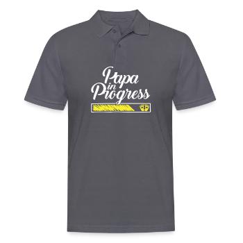 Pregnancy 2023 - Daddy Work in progress - - Men's Polo Shirt - charcoal grey - Front - Nico (186cm)