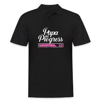 Pregnancy 2023 - Daddy Work in progress - - Men's Polo Shirt - black - Front - Kai (181cm)