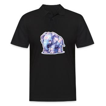 Elephant Elephant Elephant Baby Pachyderm - Men's Polo Shirt - black - Front - Kai (181cm)