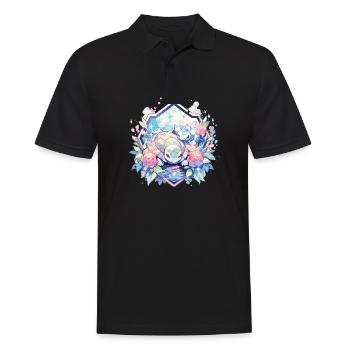 Tortue Lézard Tortue Bébés Tortues - Polo Homme - noir - Devant - Kai (181cm)