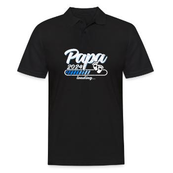 Father-to-be - Dad 2024 loading - Men's Polo Shirt - black - Front - Kai (181cm)