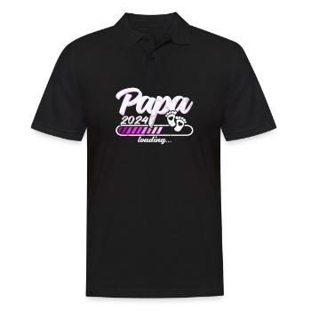 Father-to-be - Dad 2024 loading - Men's Polo Shirt - black - Front - Kai (181cm)