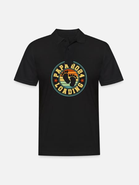 Father-to-be - Dad 2024 loading - Men's Polo Shirt - black