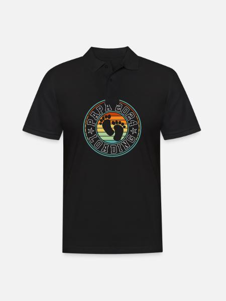 Father-to-be - Dad 2024 loading - Men's Polo Shirt - black