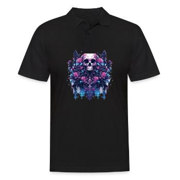 Crâne Crâne Crânes Crâne Squelette - Polo Homme - noir - Devant - Kai (181cm)