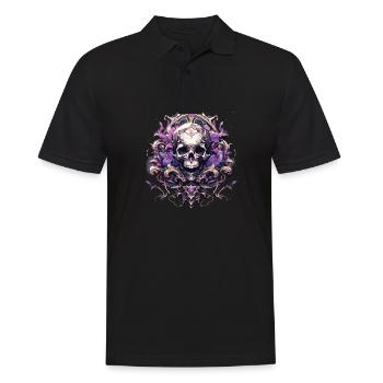 Skull Skull Skulls Skull Skeleton - Men's Polo Shirt - black - Front - Kai (181cm)