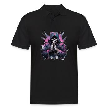 Totenkopf Skull Skulls Totenschädel Skelett - Männer Poloshirt - Schwarz - Vorne - Kai (181cm)