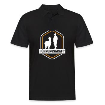 Führungskraft Alpaka Lama Sarkasmus - Männer Poloshirt - Schwarz - Vorne - Kai (181cm)