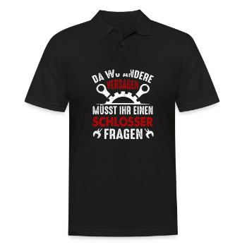 Versagen Schlosser Schlosserei - Männer Poloshirt - Schwarz - Vorne - Kai (181cm)