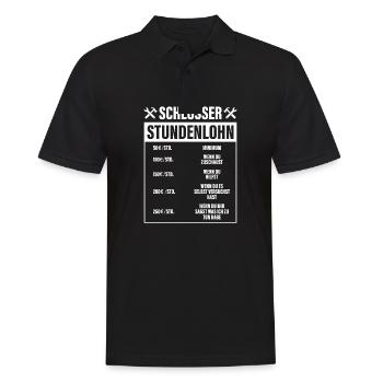 Schlosserei Schlosser Stundenlohn Geschenk - Männer Poloshirt - Schwarz - Vorne - Kai (181cm)