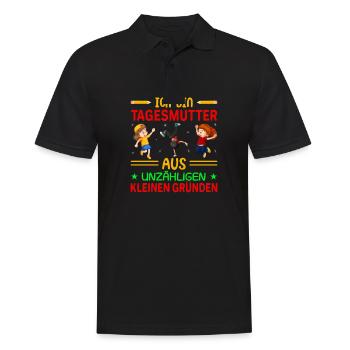 Tagesmutter Abschiedsgeschenk - Männer Poloshirt - Schwarz - Vorne - Kai (181cm)