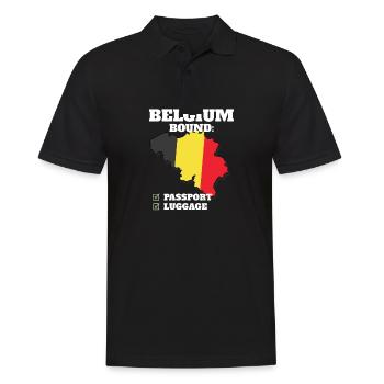 Belgium Bound Country Travel Belgian Flag - Men's Polo Shirt - black - Front - Kai (181cm)