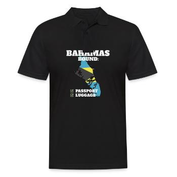 Bahamas Bound Country Travel Bahamian Flag - Männer Poloshirt - Schwarz - Vorne - Kai (181cm)