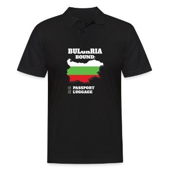 Bulgaria Bound Country Travel Bulgarian Flag - Männer Poloshirt - Schwarz - Vorne - Kai (181cm)