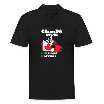 Voyage à destination du Canada Drapeau canadien - Polo Homme - noir - Devant - Kai (181cm)