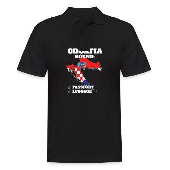 Croatia Bound Country Travel Croat Flag Vacation - Men's Polo Shirt - black - Front - Kai (181cm)