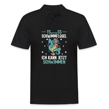 Schwimmflügel Seepferdchen Meerjungfrau - Männer Poloshirt - Schwarz - Vorne - Kai (181cm)