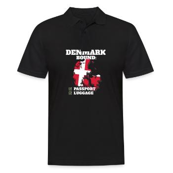 Danemark Bound Country Travel Dane Flag Vacances - Polo Homme - noir - Devant - Kai (181cm)