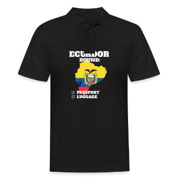 Voyage Pays à destination de l’Équateur Drapeau équatorien - Polo Homme - noir - Devant - Kai (181cm)