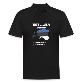 Estonia Bound Country Travel Estonian Flag - Männer Poloshirt - Schwarz - Vorne - Kai (181cm)