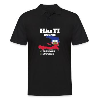 Haïti Bound Country Travel Vacances Drapeau Haïtien - Polo Homme - noir - Devant - Kai (181cm)