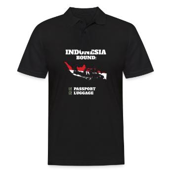 Indonesia Bound Country Travel Indian Flag - Männer Poloshirt - Schwarz - Vorne - Kai (181cm)