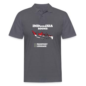 Indonesia Bound Country Travel Indian Flag - Männer Poloshirt - Anthrazit - Vorne - Nico (186cm)
