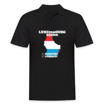 Luxembourg Bound Country Travel Drapeau luxembourgeois - Polo Homme - noir - Devant - Kai (181cm)