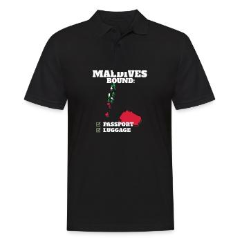 Maldives Bound Country Travel Maldivian Flag - Männer Poloshirt - Schwarz - Vorne - Kai (181cm)