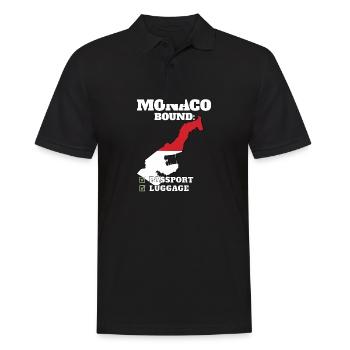 Monaco Bound Country Travel Monegasque Flag - Männer Poloshirt - Schwarz - Vorne - Kai (181cm)