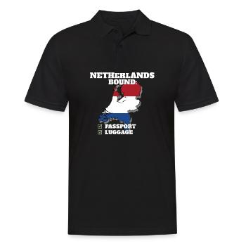 Netherlands Bound Country Travel Netherlandish - Men's Polo Shirt - black - Front - Kai (181cm)