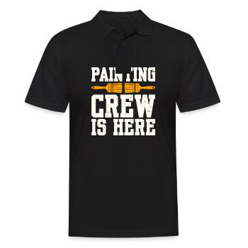 Painting Crew Is Here - Men's Polo Shirt - black - Front - Kai (181cm)