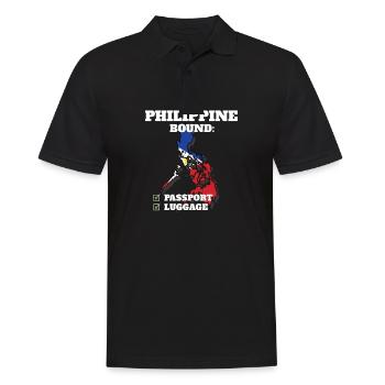 Philippines Bound Country Travel Filipino Flag - Männer Poloshirt - Schwarz - Vorne - Kai (181cm)