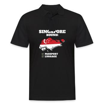 Singapour Bound Country Travel Drapeau singapourien - Polo Homme - noir - Devant - Kai (181cm)