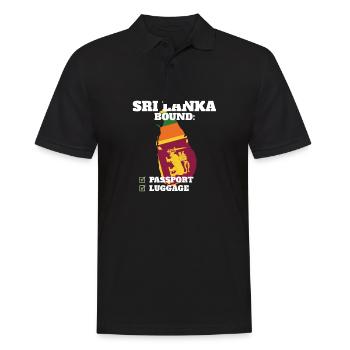 Sri Lanka Bound Country Travel Sri Lankan Flag - Men's Polo Shirt - black - Front - Kai (181cm)