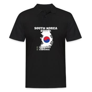 South Korea Bound Country Travel South Korean - Männer Poloshirt - Schwarz - Vorne - Kai (181cm)