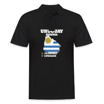 Pays à destination de l’Uruguay Voyage Drapeau uruguayen - Polo Homme - noir - Devant - Kai (181cm)