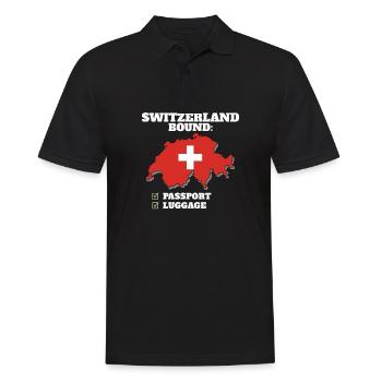 Suisse Pays à destination Voyage Drapeau suisse - Polo Homme - noir - Devant - Kai (181cm)