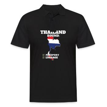 Thaïlande Bound Country Travel Thai Flag Vacances - Polo Homme - noir - Devant - Kai (181cm)