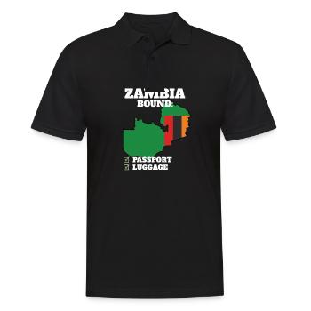 Voyage à la campagne à destination de la Zambie Drapeau zambien Vacances - Polo Homme - noir - Devant - Kai (181cm)